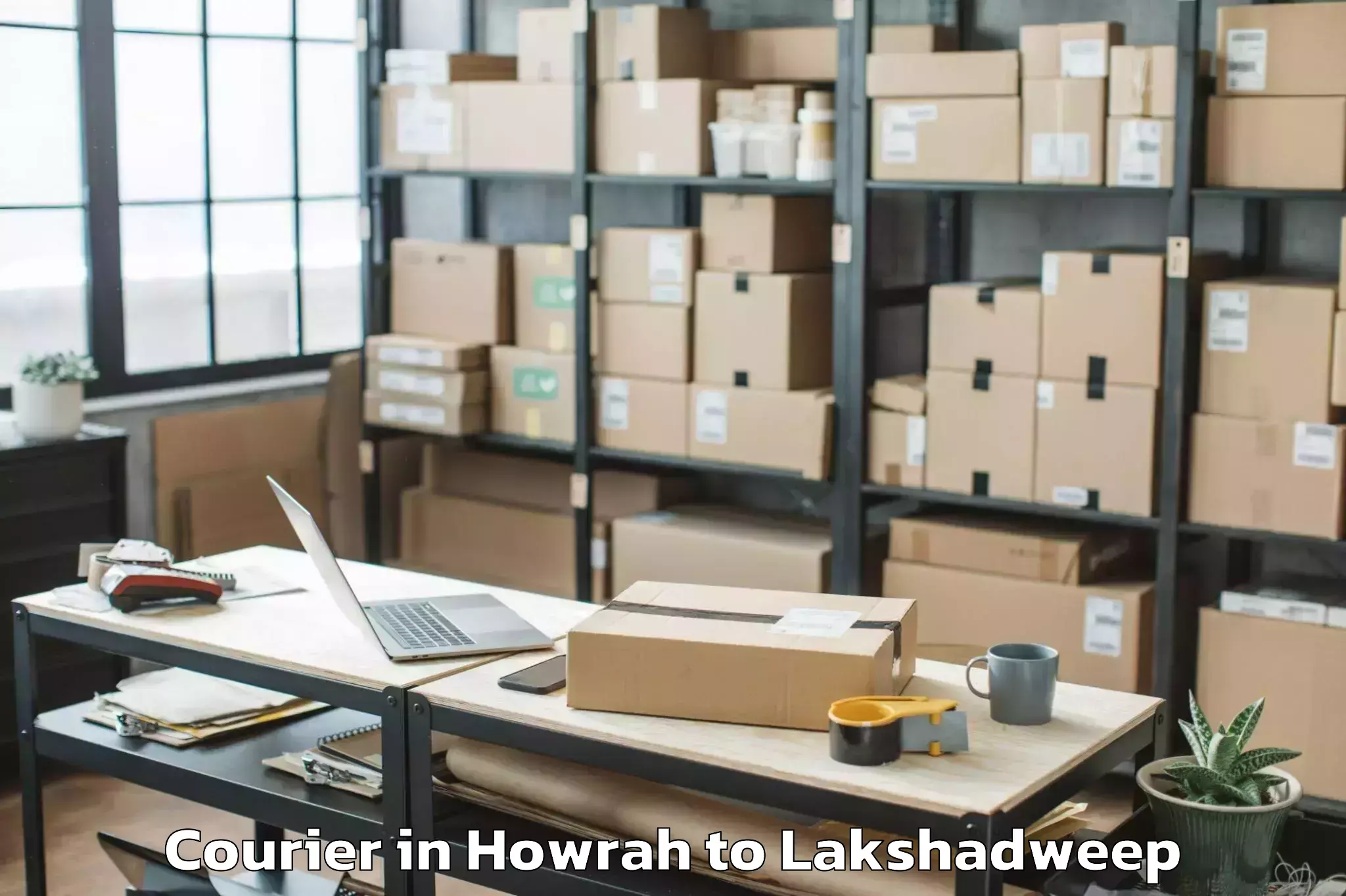 Top Howrah to Amini Courier Available